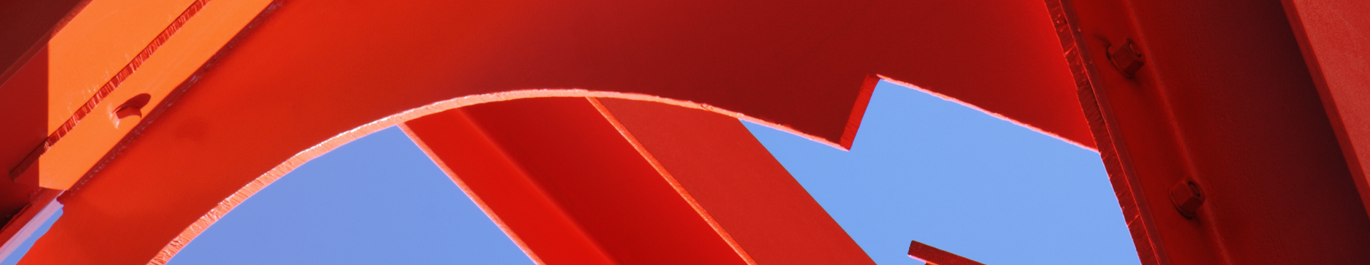 Girder orange steel architectural abstract (credit: Getty Images)